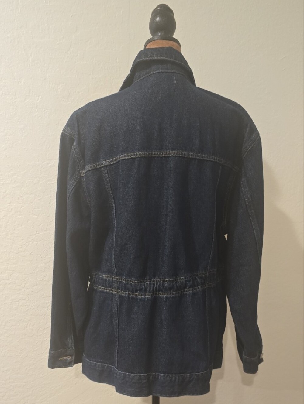 Universal Thread Dark Indigo Drawstring Denim Jacket - Picture 3 of 5